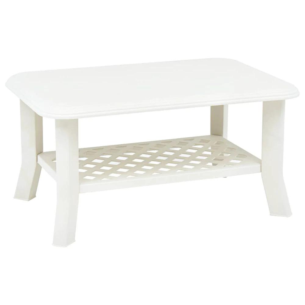 vidaXL Coffee Table vidaXL White 90x60x46 cm Plastic - Coffee Tables Coffee Table
