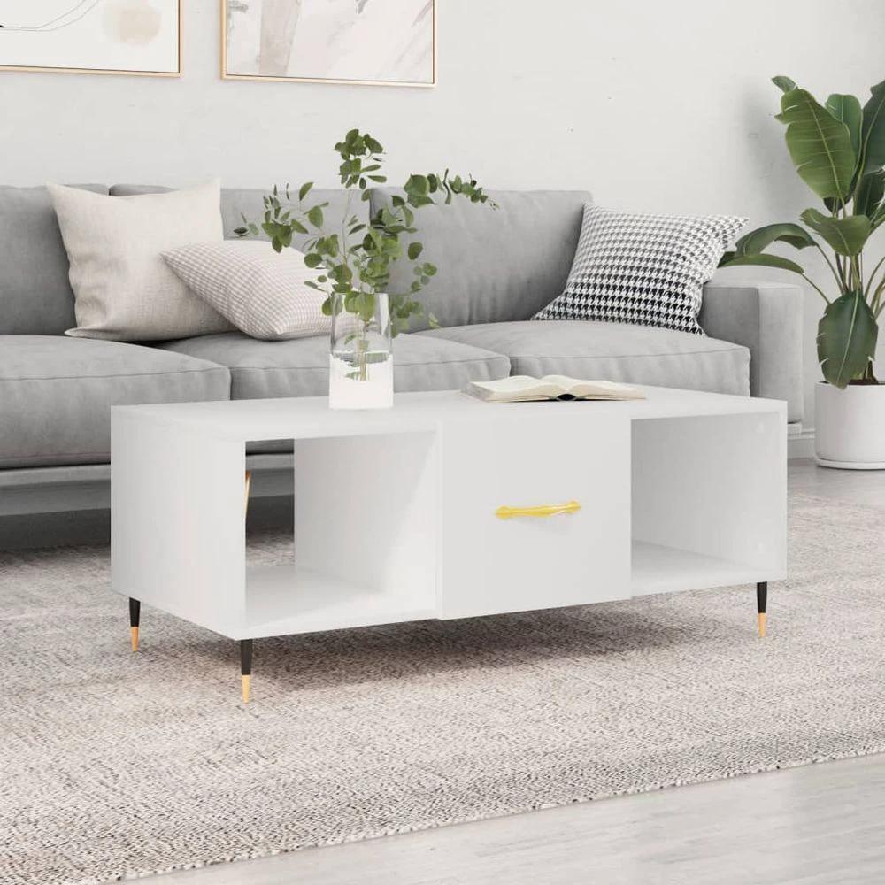 Coffee Table White 102x50x40 cm vidaXL Engineered Wood by vidaXL