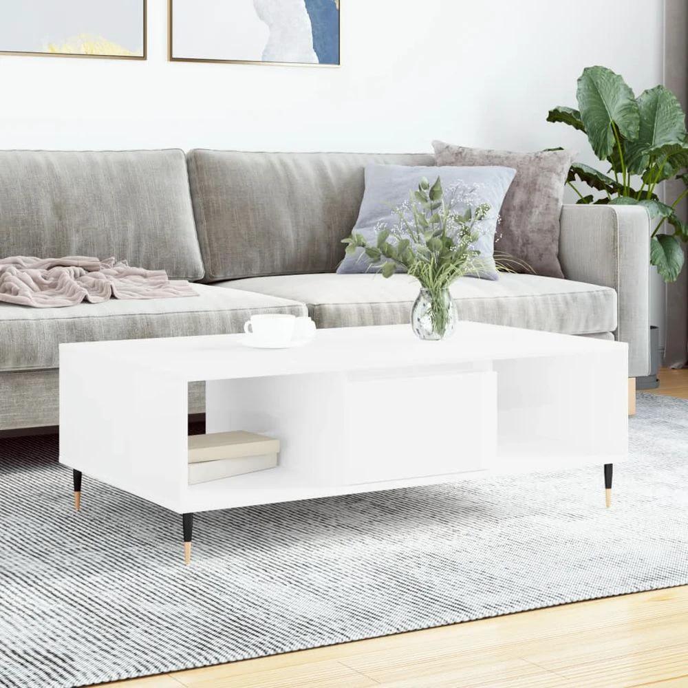 vidaXL Coffee Table White 104x60x35 cm vidaXL Engineered Wood - Coffee Tables Coffee Table