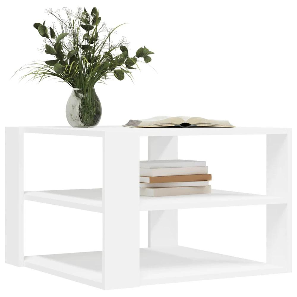 Coffee Table White 59.5x59.5x40 cm vidaXL Engineered Wood by vidaXL