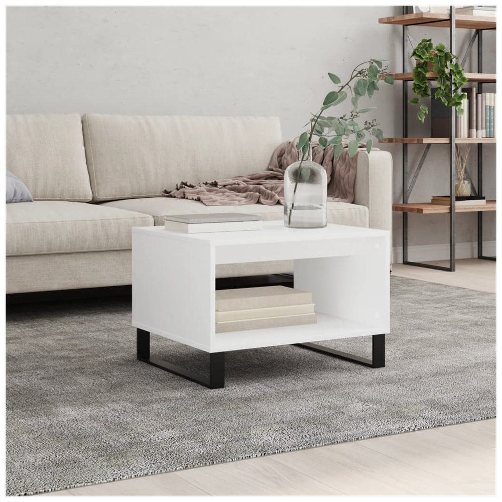 vidaXL Coffee Table White 60x50x40 cm vidaXL Engineered Wood - Coffee Tables Coffee Table