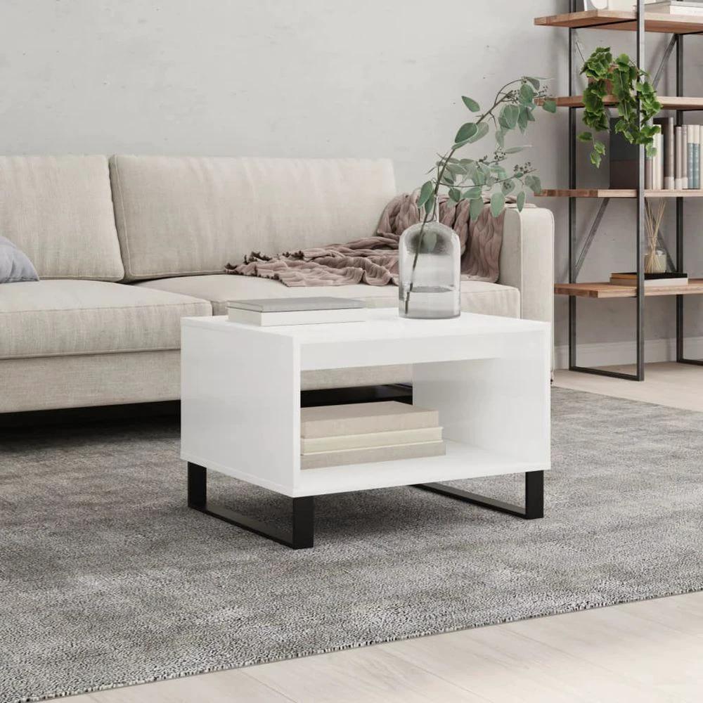 Coffee Table White 60x50x40 cm vidaXL Engineered Wood by vidaXL