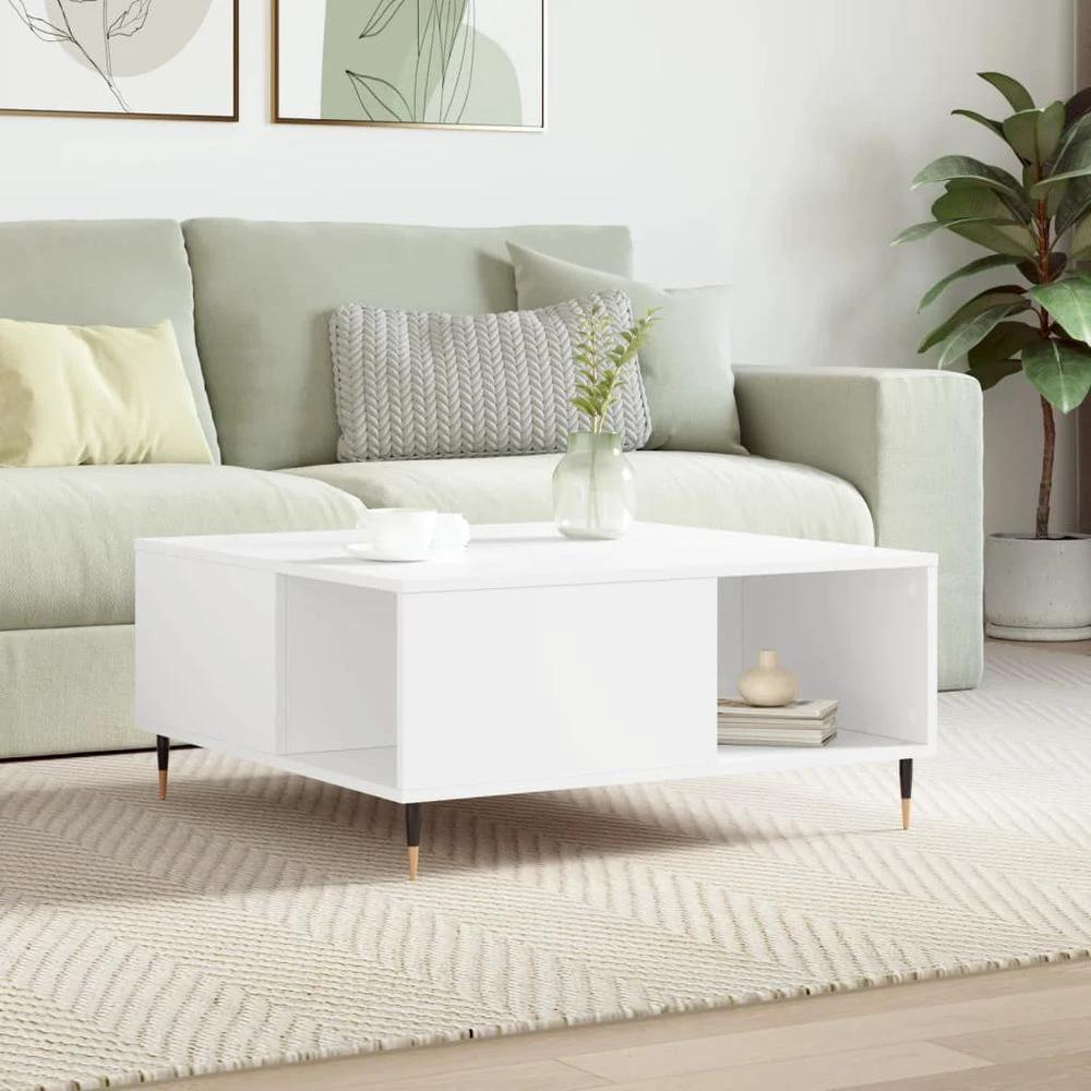 Coffee Table White 80x80x36.5 cm vidaXL Engineered Wood by vidaXL