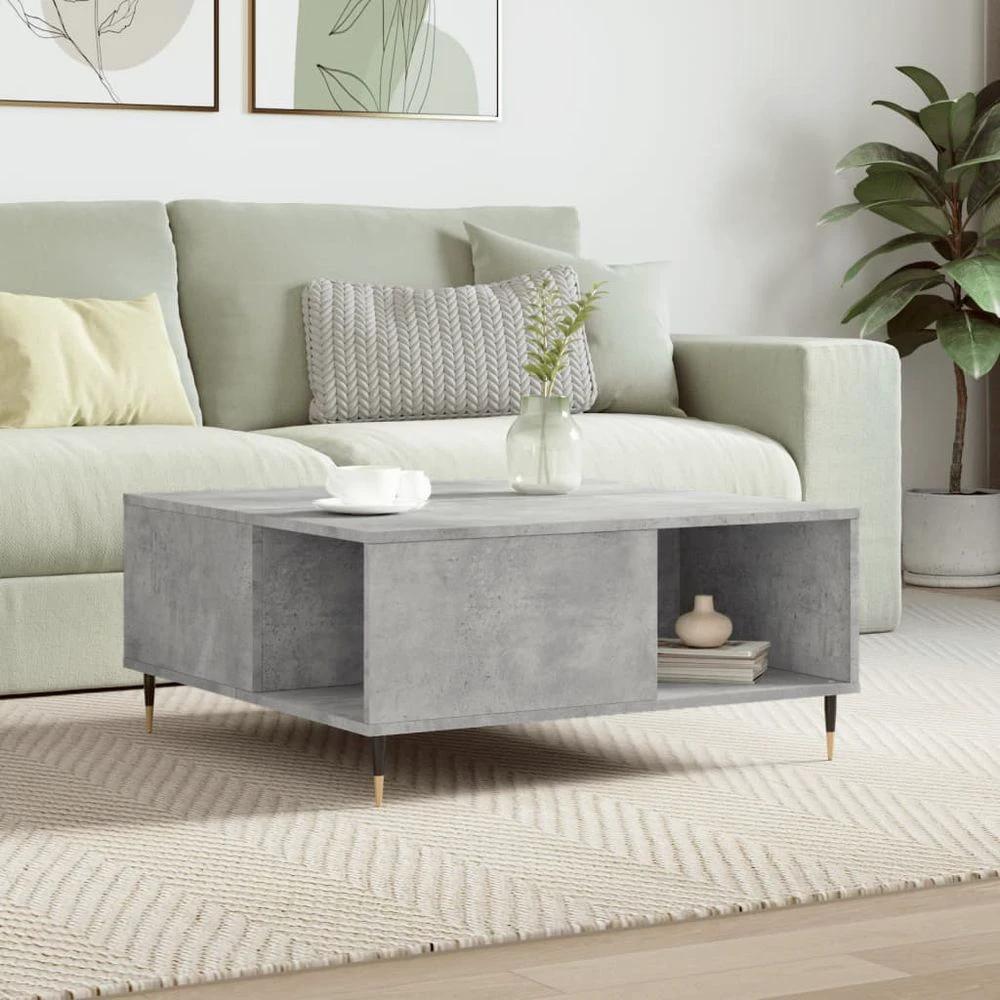 Coffee Table White 80x80x36.5 cm vidaXL Engineered Wood by vidaXL