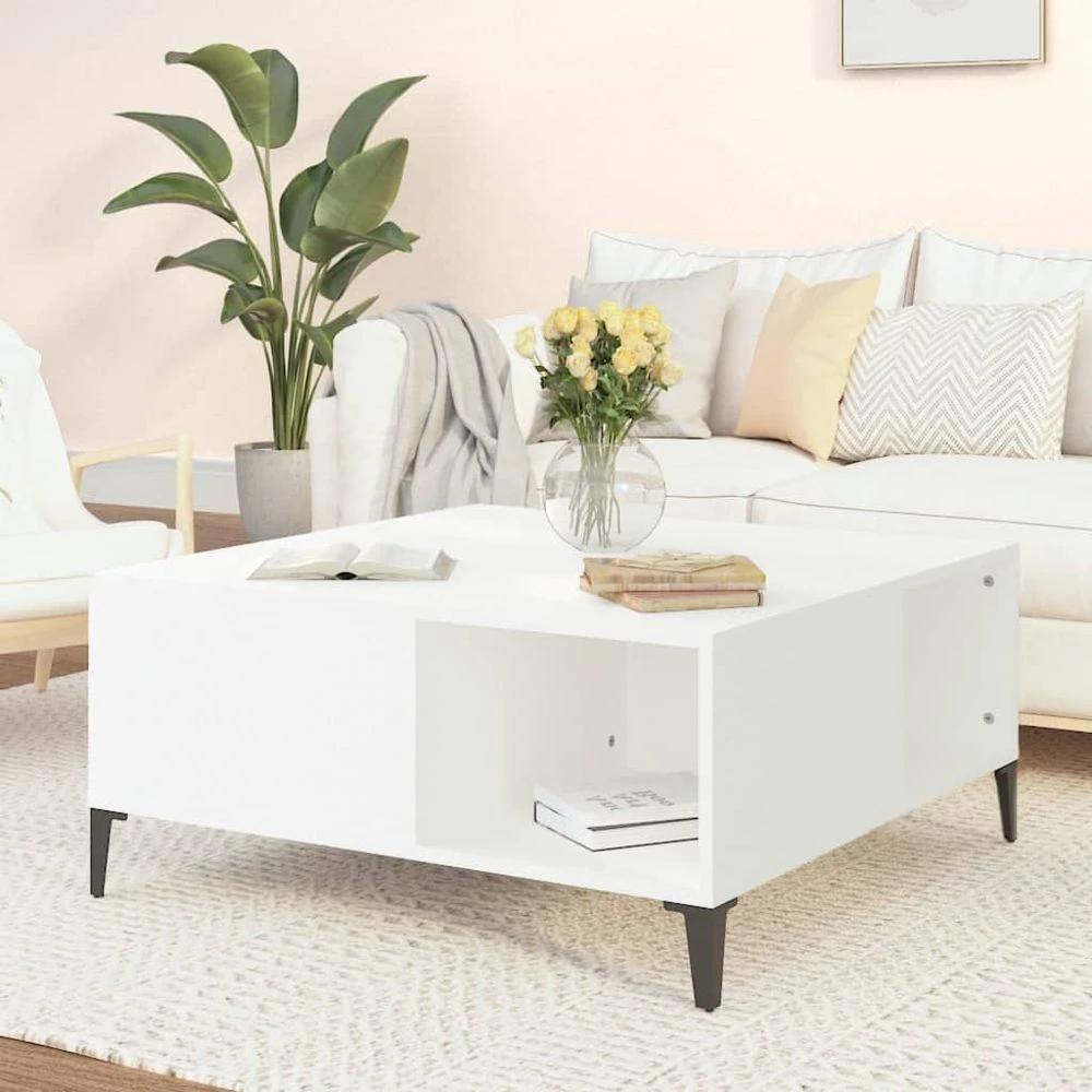 vidaXL Coffee Table White 80x80x36.5 cm vidaXL Engineered Wood - Coffee Tables Coffee Table