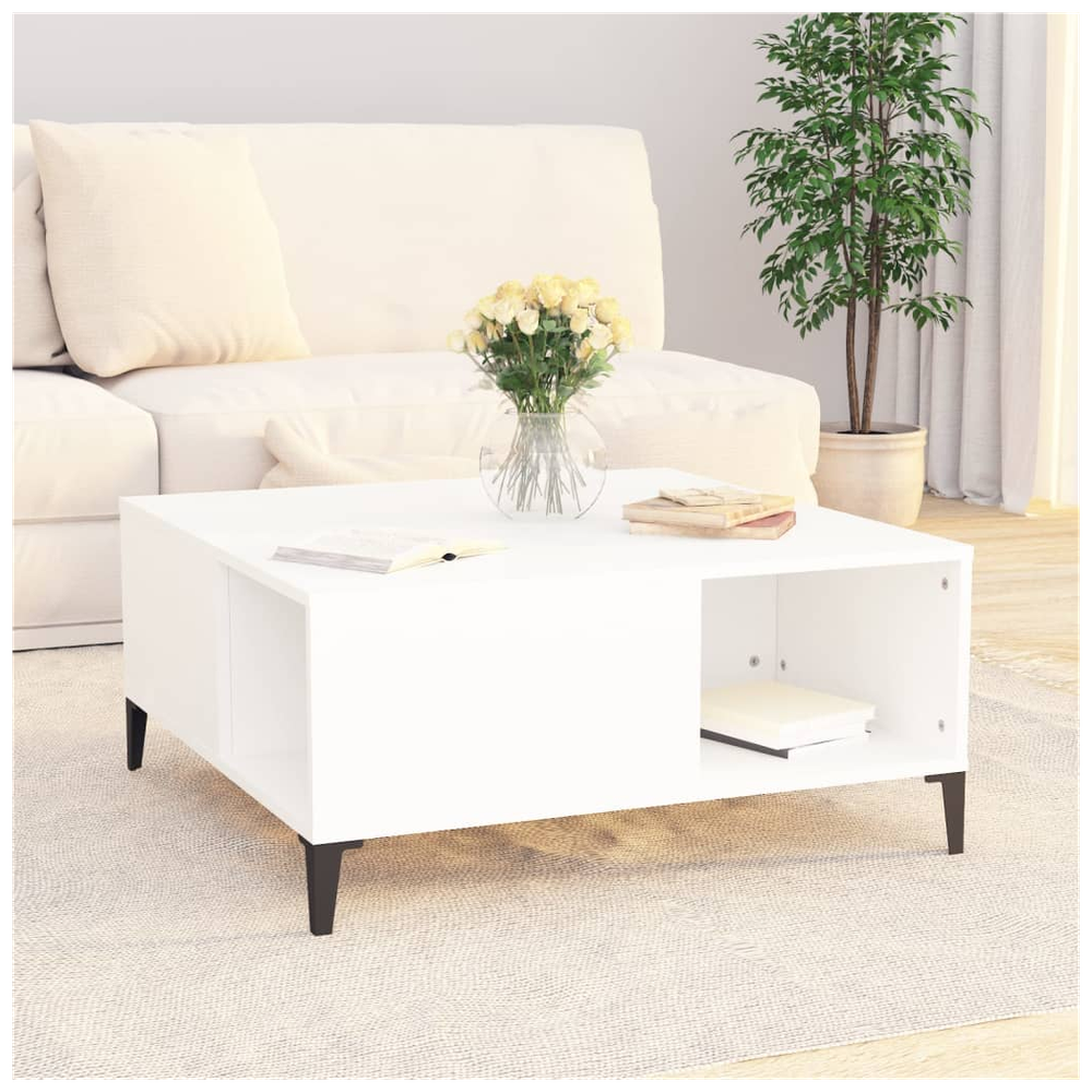 vidaXL Coffee Table White 80x80x36.5 cm vidaXL Engineered Wood - Coffee Tables Coffee Table