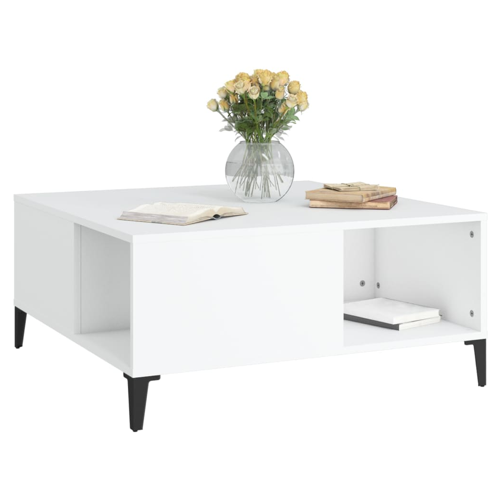 vidaXL Coffee Table White 80x80x36.5 cm vidaXL Engineered Wood - Coffee Tables Coffee Table