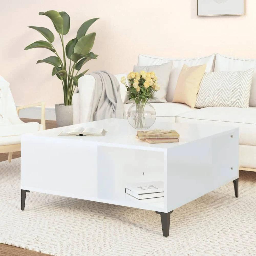 vidaXL Coffee Table White 80x80x36.5 cm vidaXL Engineered Wood - Coffee Tables Coffee Table