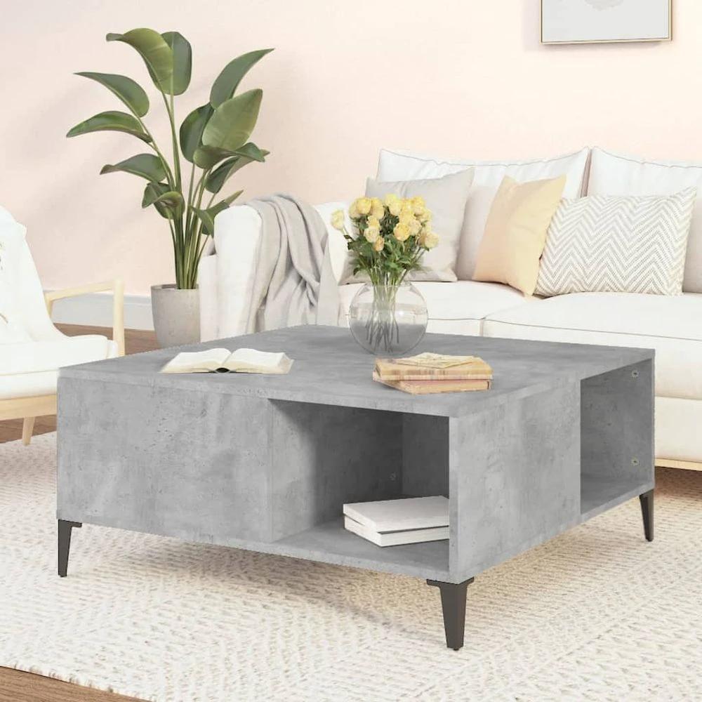 vidaXL Coffee Table White 80x80x36.5 cm vidaXL Engineered Wood - Coffee Tables Coffee Table