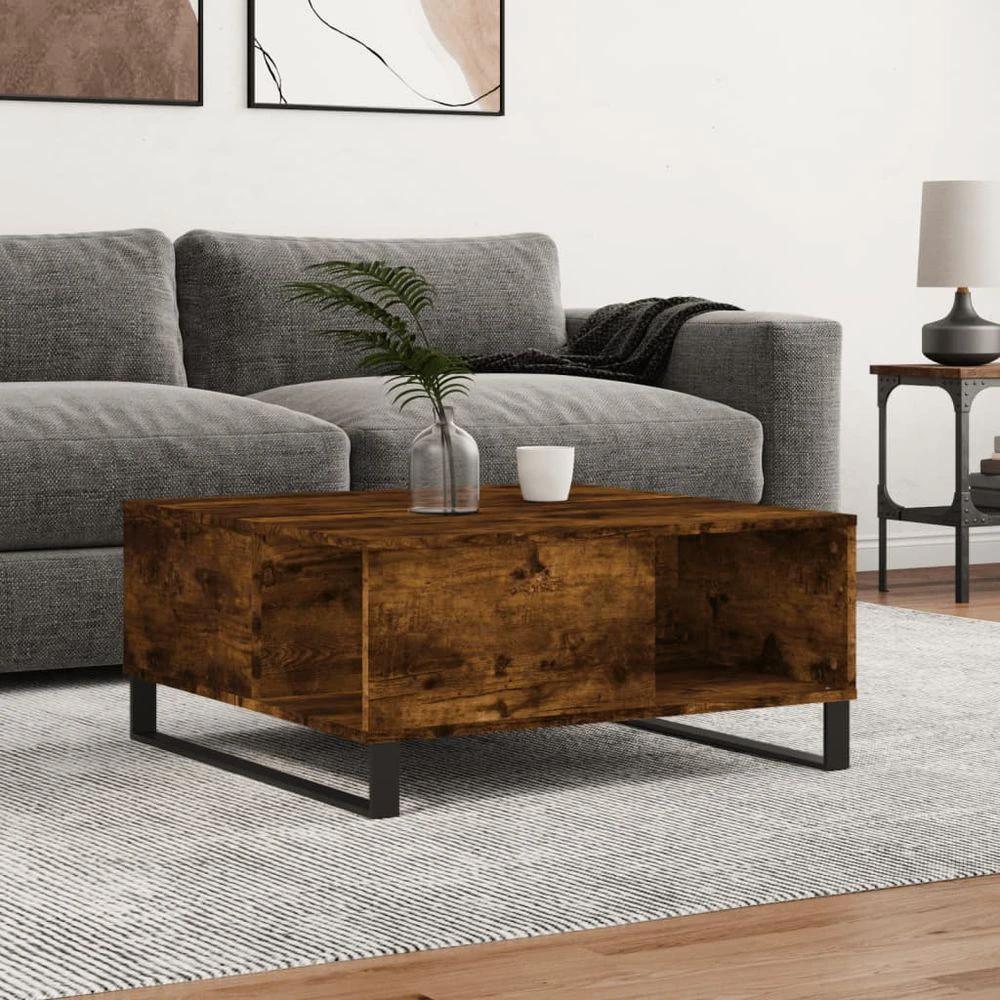 Coffee Table White 80x80x36.5 cm vidaXL Engineered Wood by vidaXL
