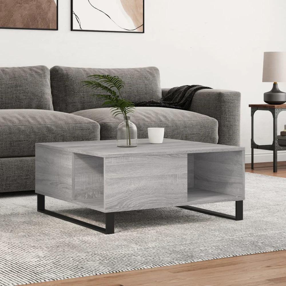 Coffee Table White 80x80x36.5 cm vidaXL Engineered Wood by vidaXL