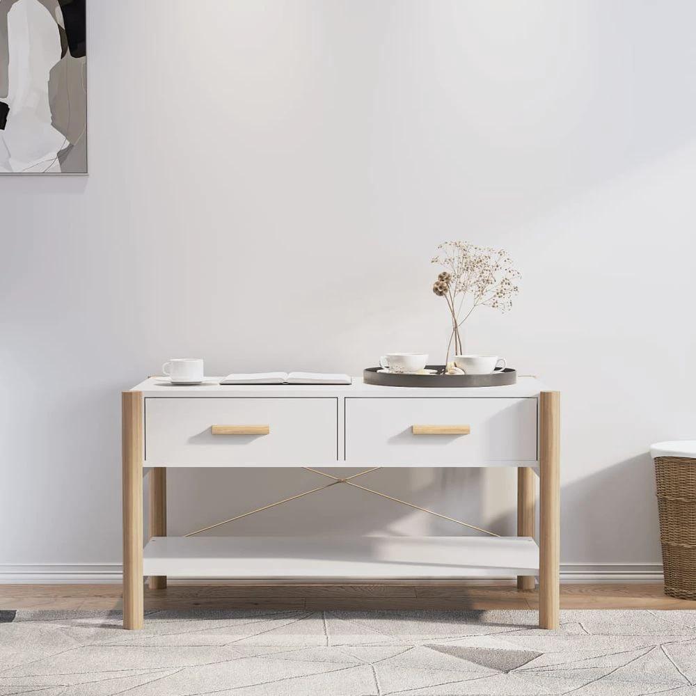 Coffee Table White 82x48x45 cm vidaXL Engineered Wood by vidaXL