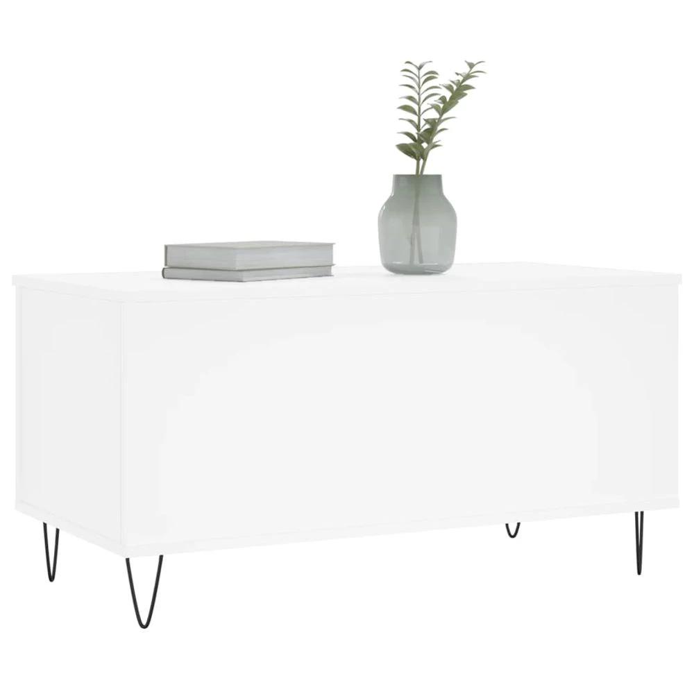 Coffee Table White 90x44.5x45 cm vidaXL Engineered Wood by vidaXL