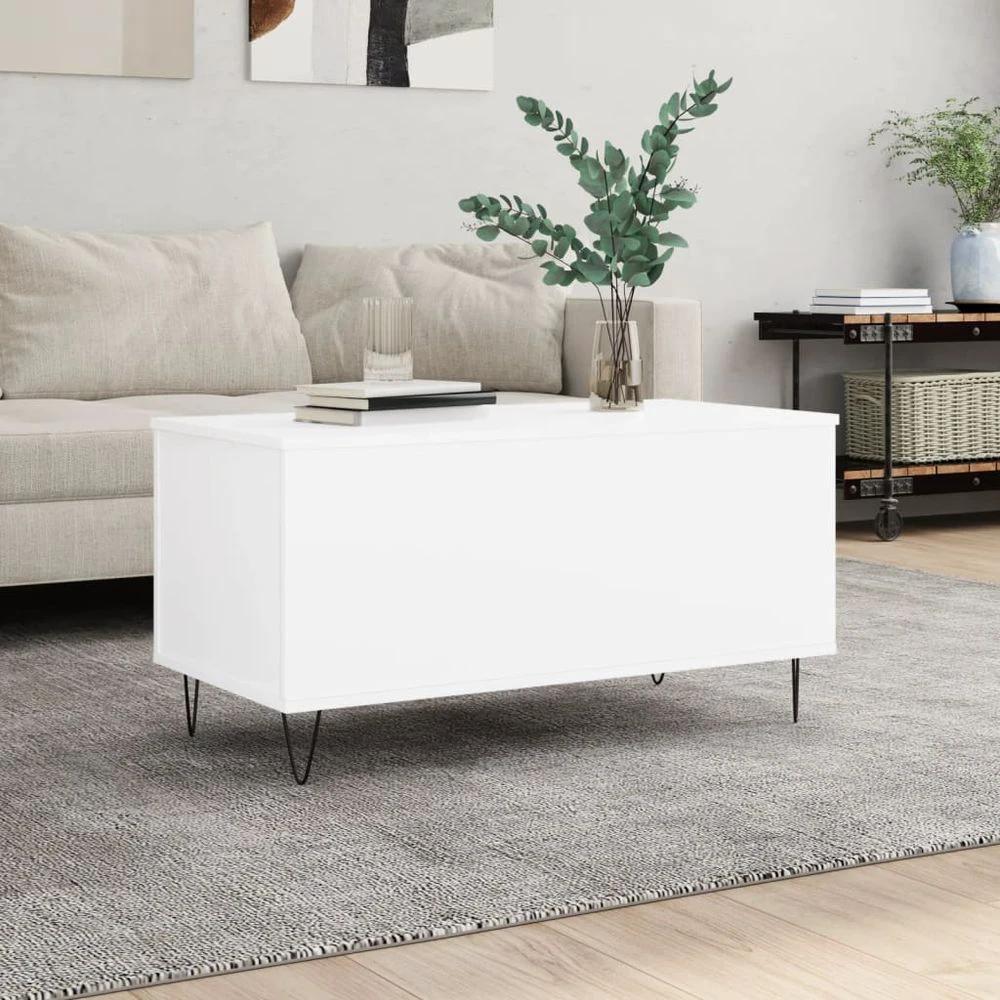 Coffee Table White 90x44.5x45 cm vidaXL Engineered Wood by vidaXL