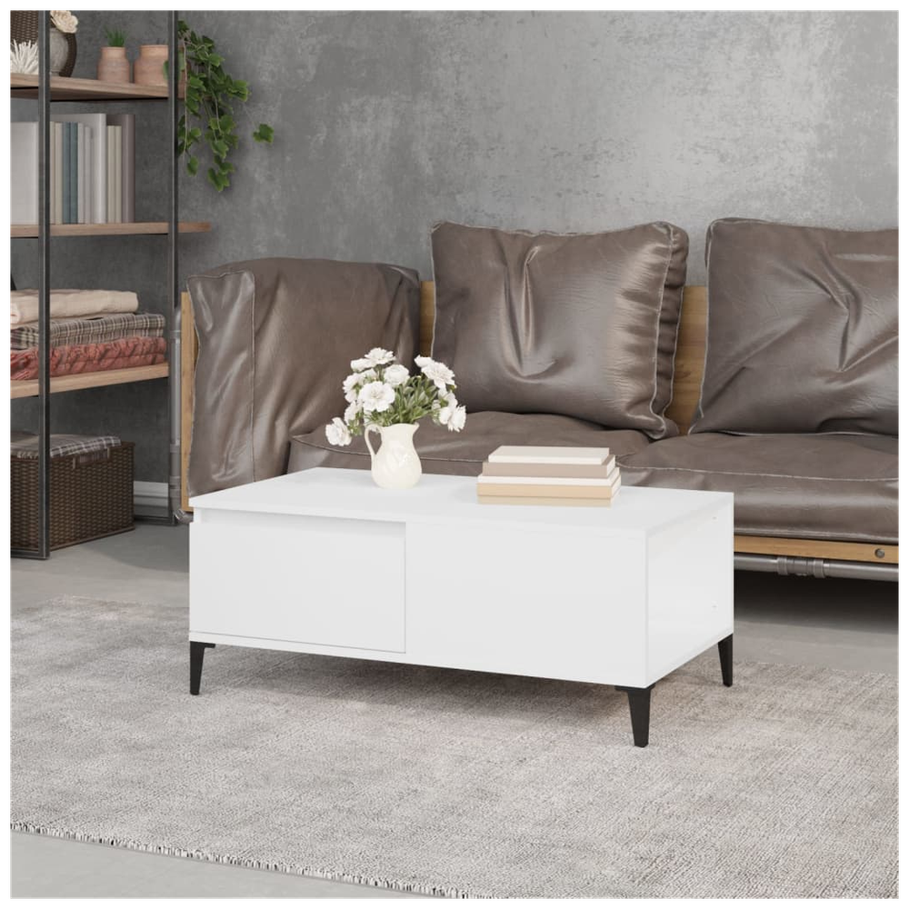 vidaXL High Quality Coffee Table White 90x50x36.5 cm vidaXL Engineered Wood - Coffee Tables Coffee Table
