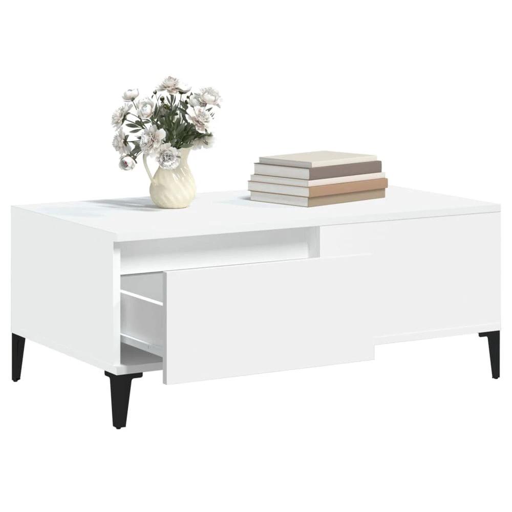 vidaXL High Quality Coffee Table White 90x50x36.5 cm vidaXL Engineered Wood - Coffee Tables Coffee Table