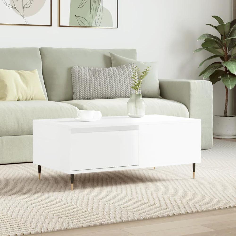 Coffee Table White 90x50x36.5 cm vidaXL Engineered Wood by vidaXL
