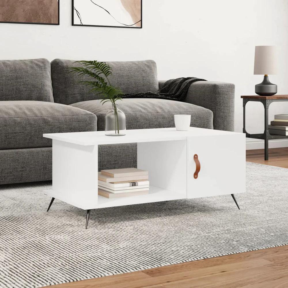 Coffee Table White 90x50x40 cm vidaXL Engineered Wood by vidaXL