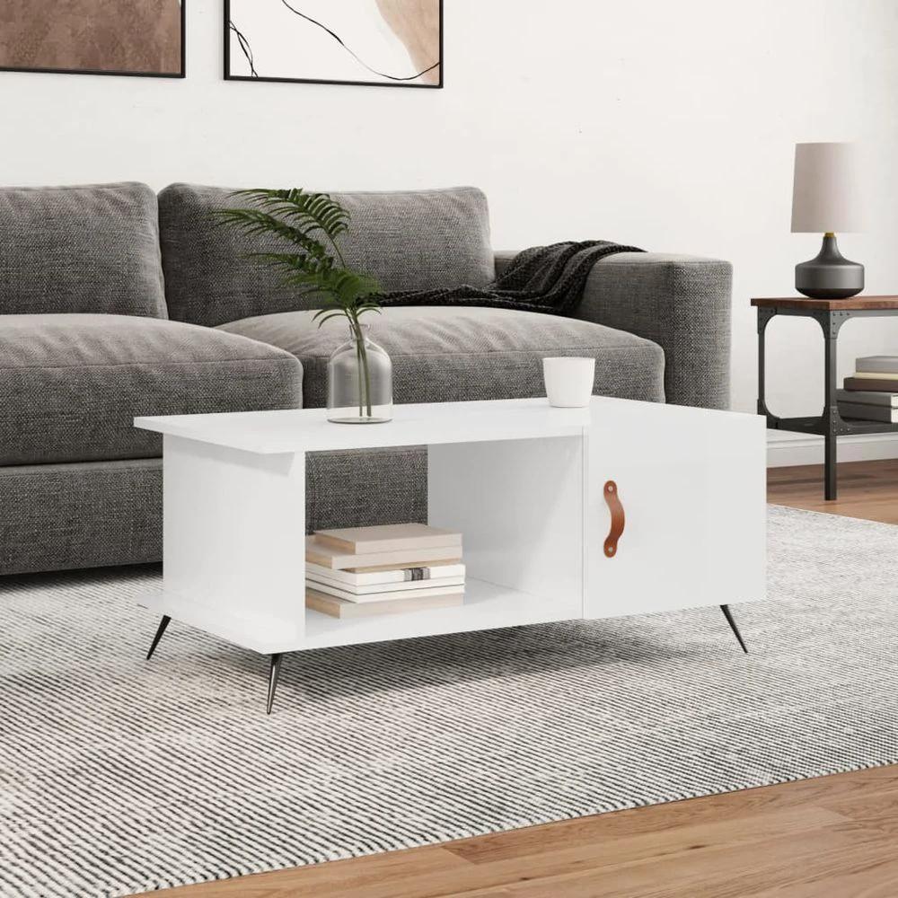 Coffee Table White 90x50x40 cm vidaXL Engineered Wood by vidaXL