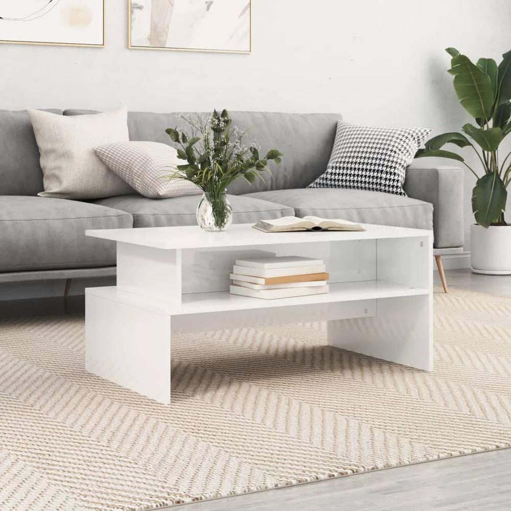 Coffee Table White 90x55x42.5 cm vidaXL Engineered Wood by vidaXL