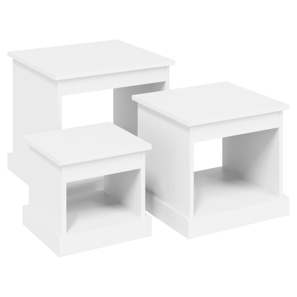 vidaXL Coffee Tables 3 pcs White Engineered Wood vidaXL - Coffee Tables Coffee Table