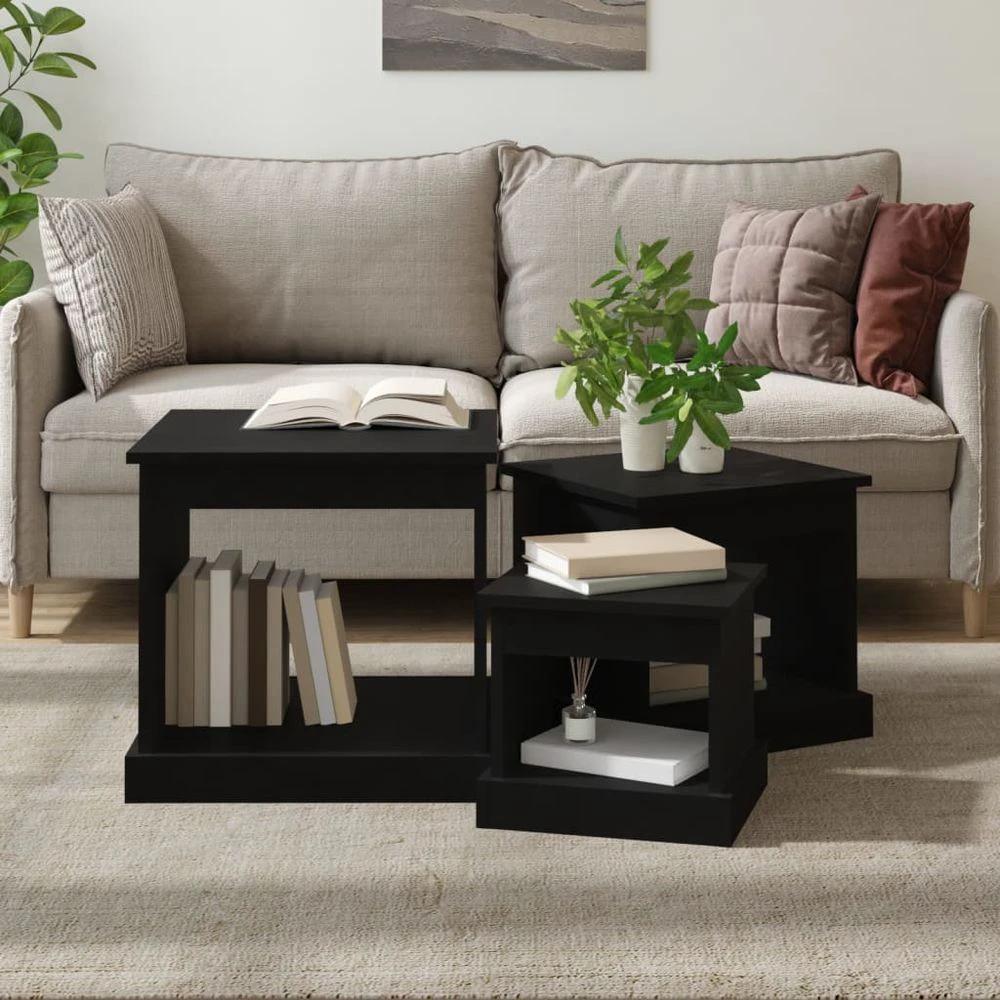 vidaXL Coffee Tables 3 pcs White Engineered Wood vidaXL - Coffee Tables Coffee Table