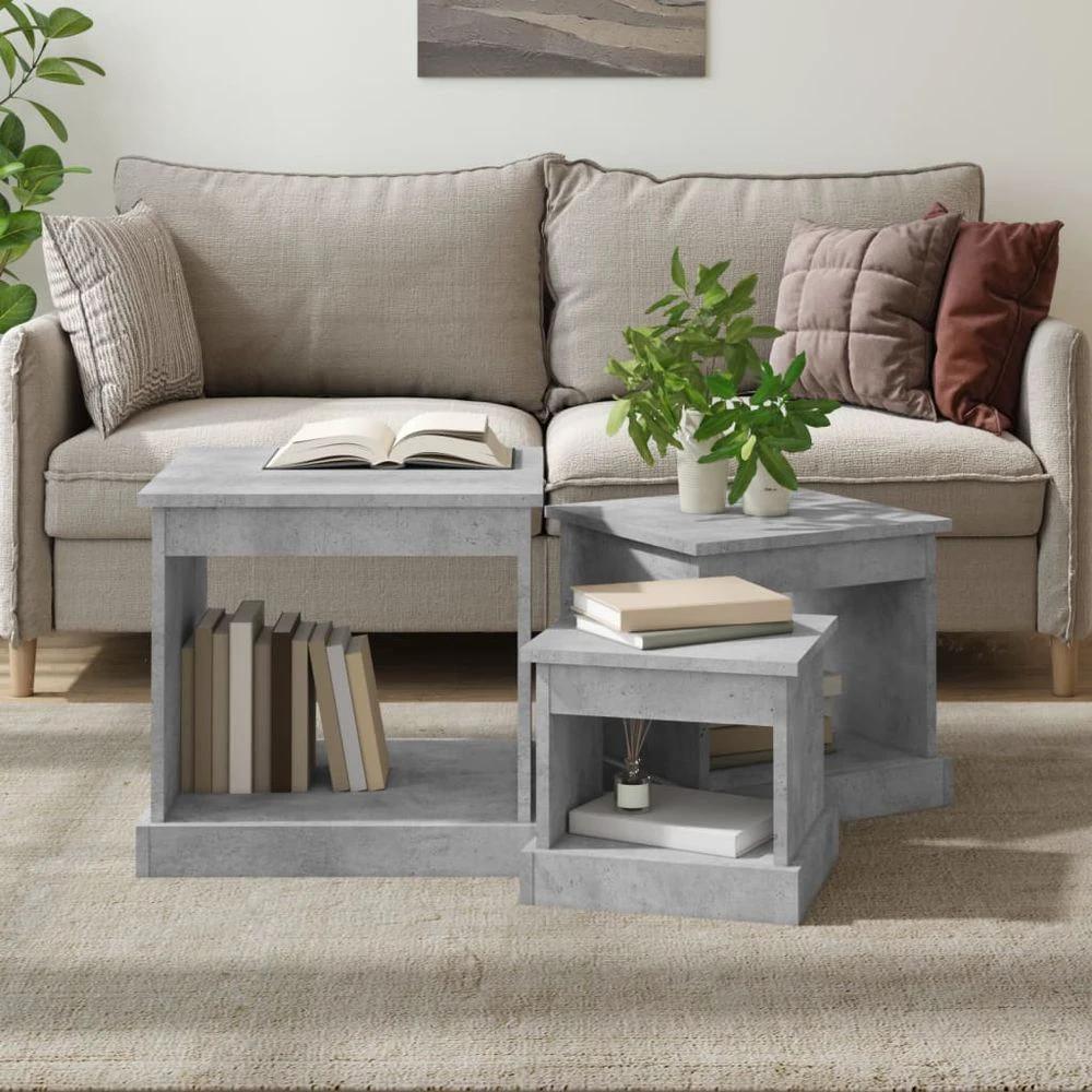 vidaXL Coffee Tables 3 pcs White Engineered Wood vidaXL - Coffee Tables Coffee Table