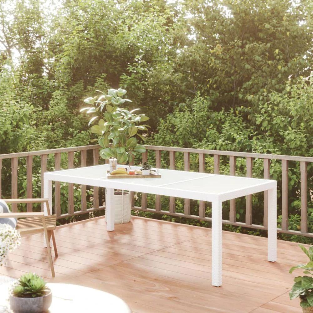 vidaXL Garden Table Brown vidaXL 190x90x75 cm Tempered Glass and Poly Rattan - Coffee Tables Coffee Table