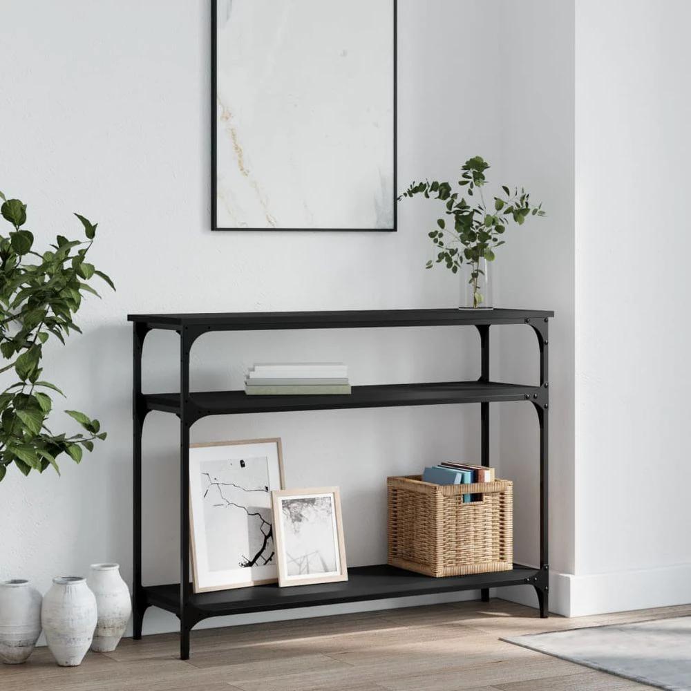 Console Table Black 100x29x75 cm vidaXL Engineered Wood by vidaXL