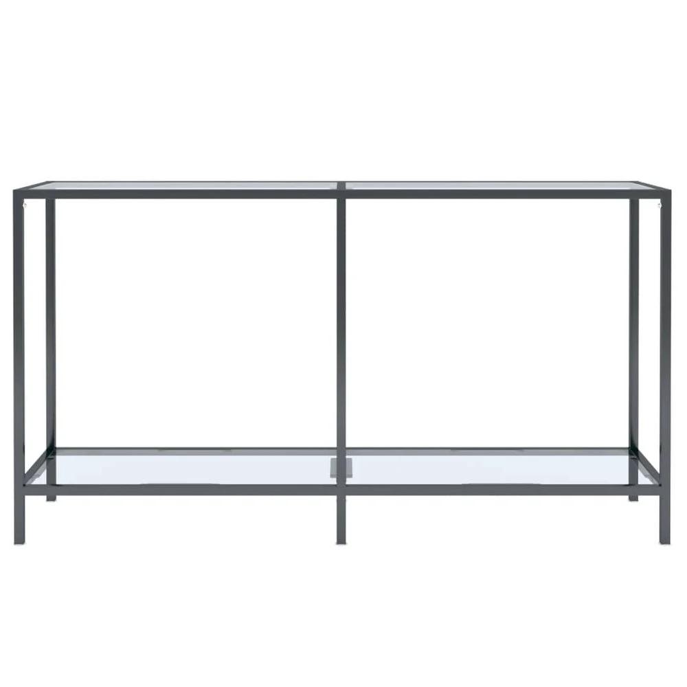 vidaXL Console Table vidaXL Transparent 140x35x75.5 cm Tempered Glass - Uncategorized Console Table