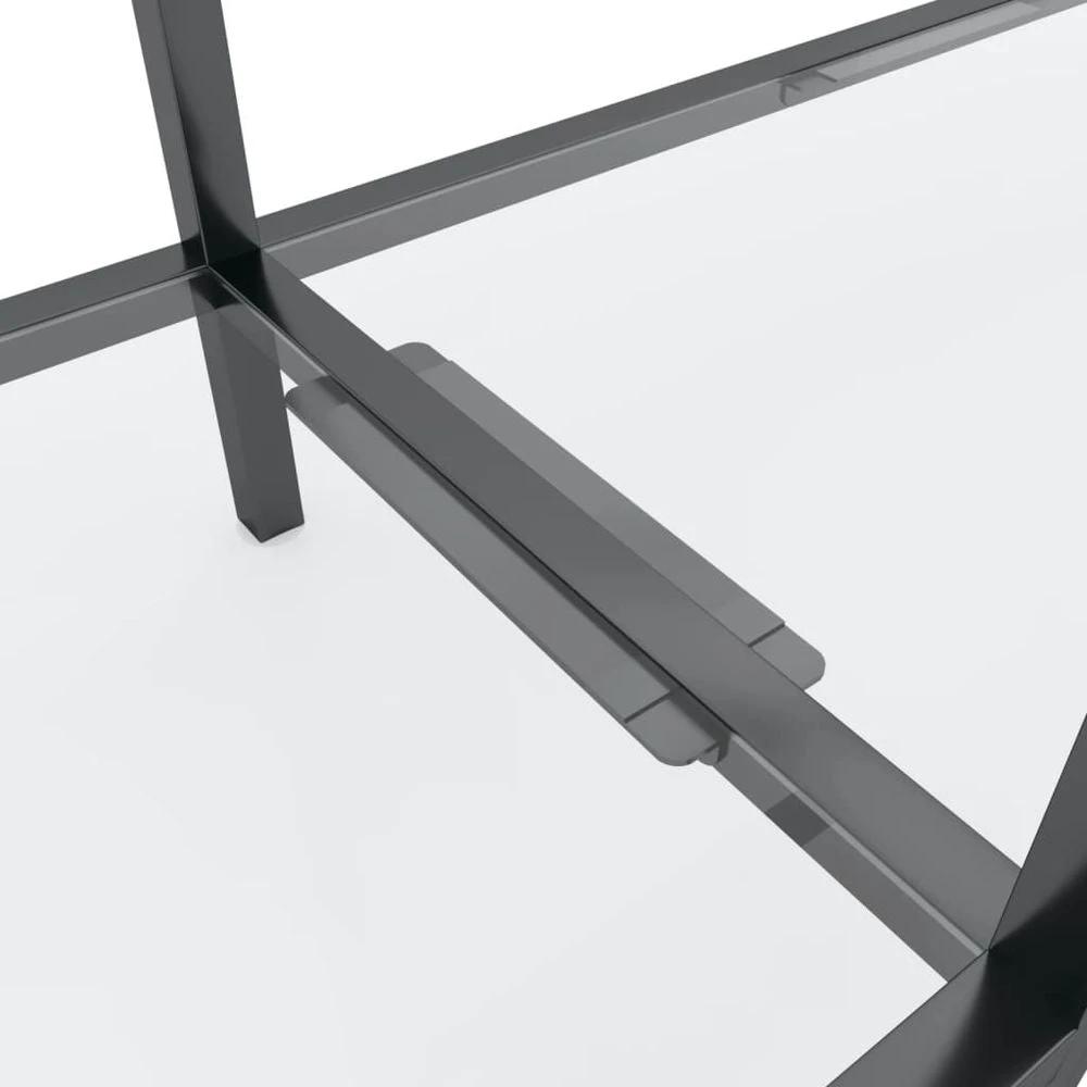 vidaXL Console Table vidaXL Transparent 140x35x75.5 cm Tempered Glass - Uncategorized Console Table