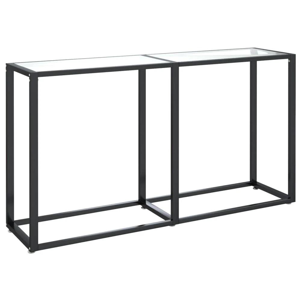 Console Table vidaXL Transparent 140x35x75.5cm Tempered Glass by vidaXL