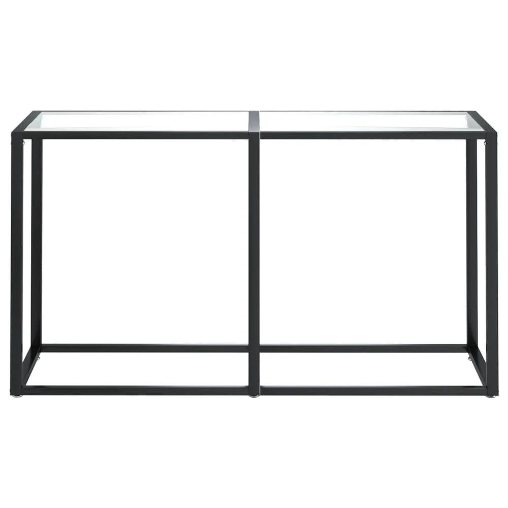 Console Table vidaXL Transparent 140x35x75.5cm Tempered Glass by vidaXL