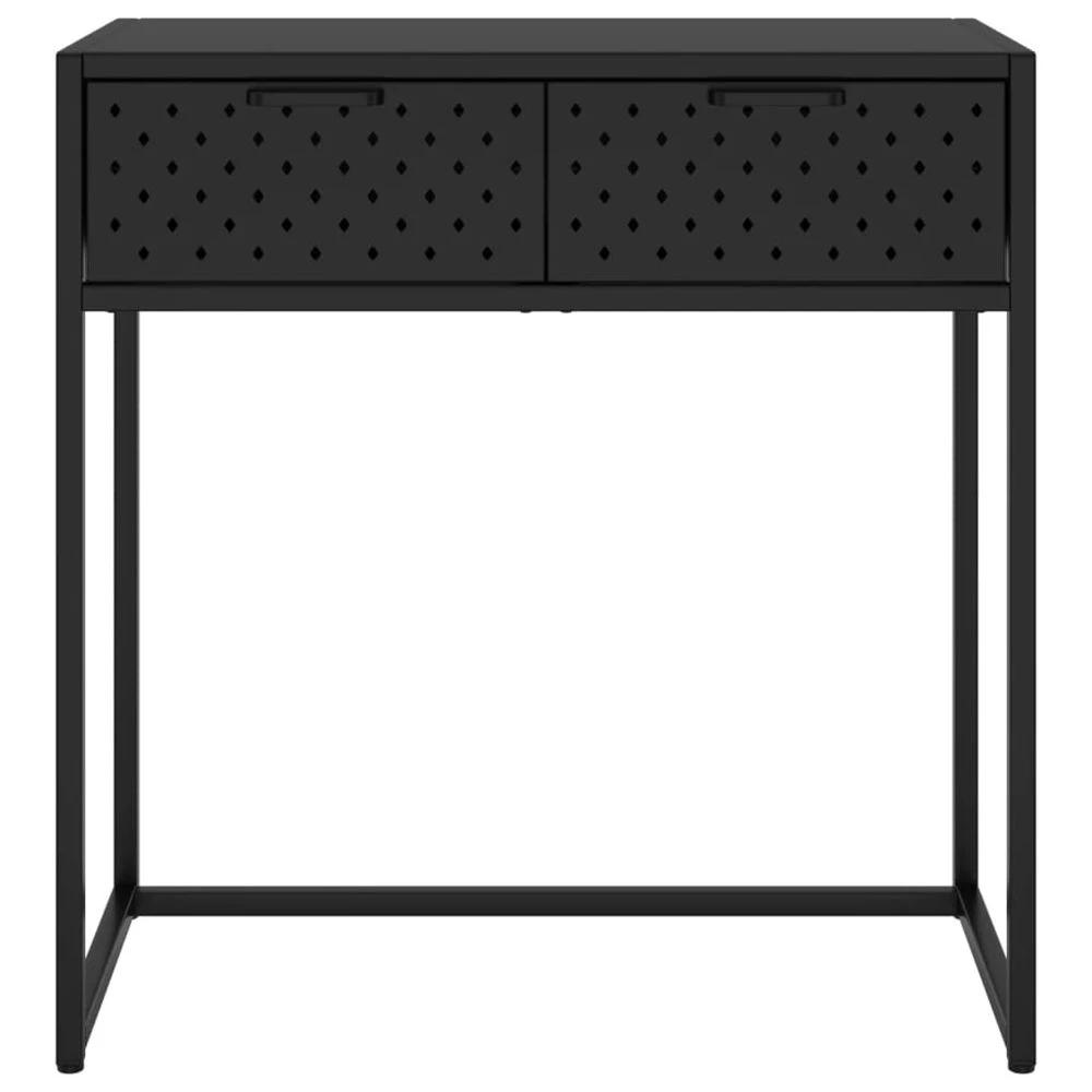 Console Table Black 72x35x75 cm vidaXL Steel by vidaXL
