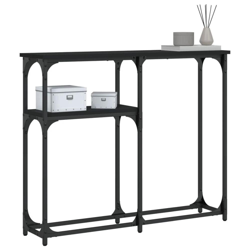 Console Table Black 90x22.5x75 cm vidaXL Engineered Wood by vidaXL