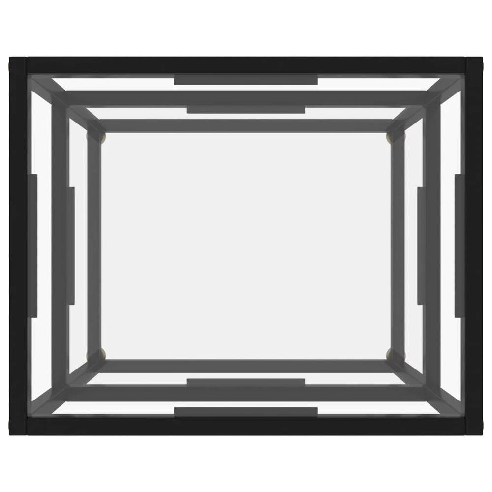 vidaXL Console Table vidaXL Transparent 50x40x40 cm Tempered Glass - Uncategorized Console Table