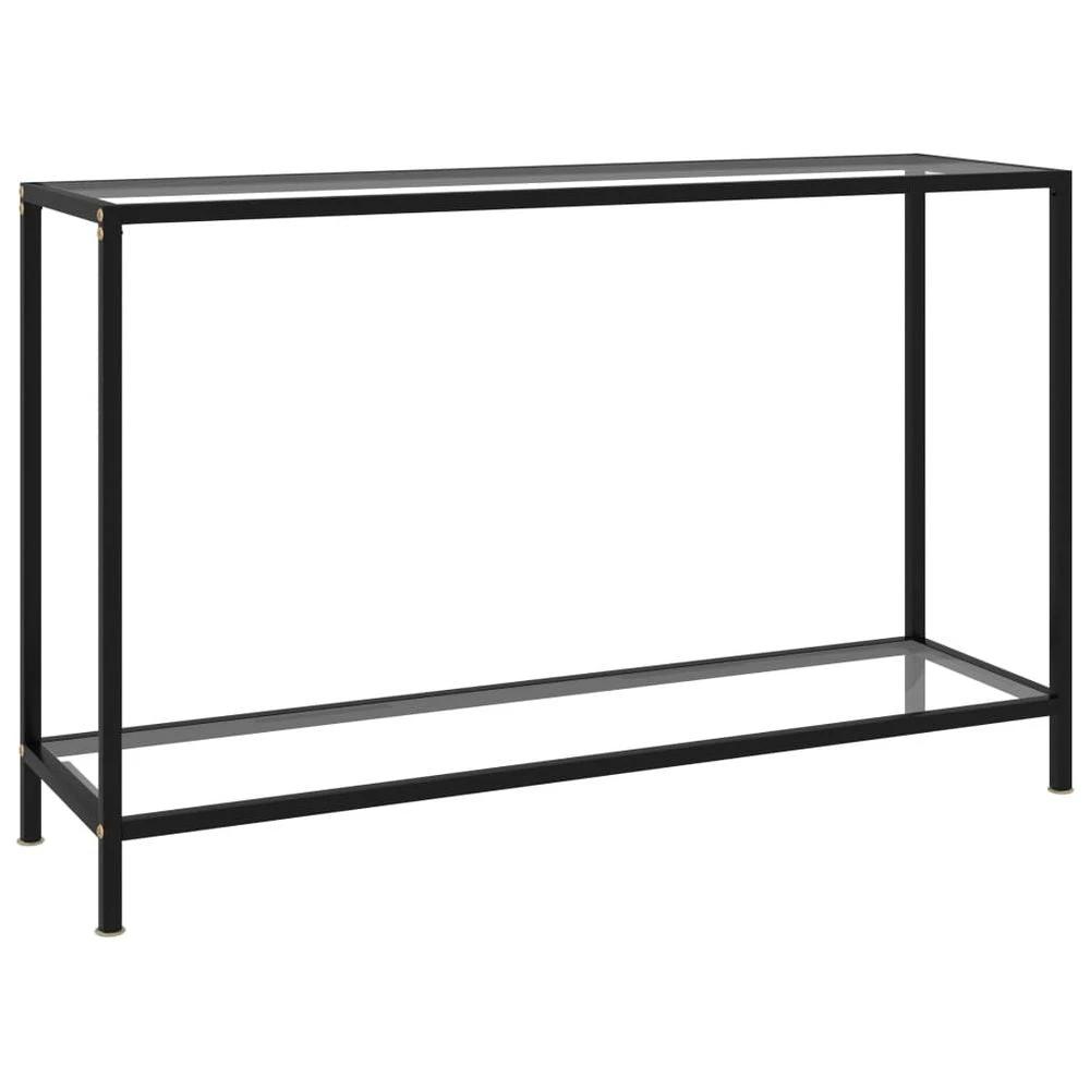 vidaXL Console Table vidaXL Transparent 120x35x75 cm Tempered Glass - Uncategorized Console Table