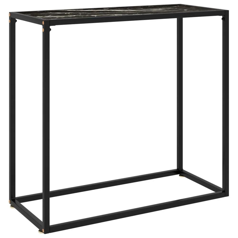vidaXL Console Table vidaXL Transparent 120x35x75 cm Tempered Glass - Uncategorized Console Table