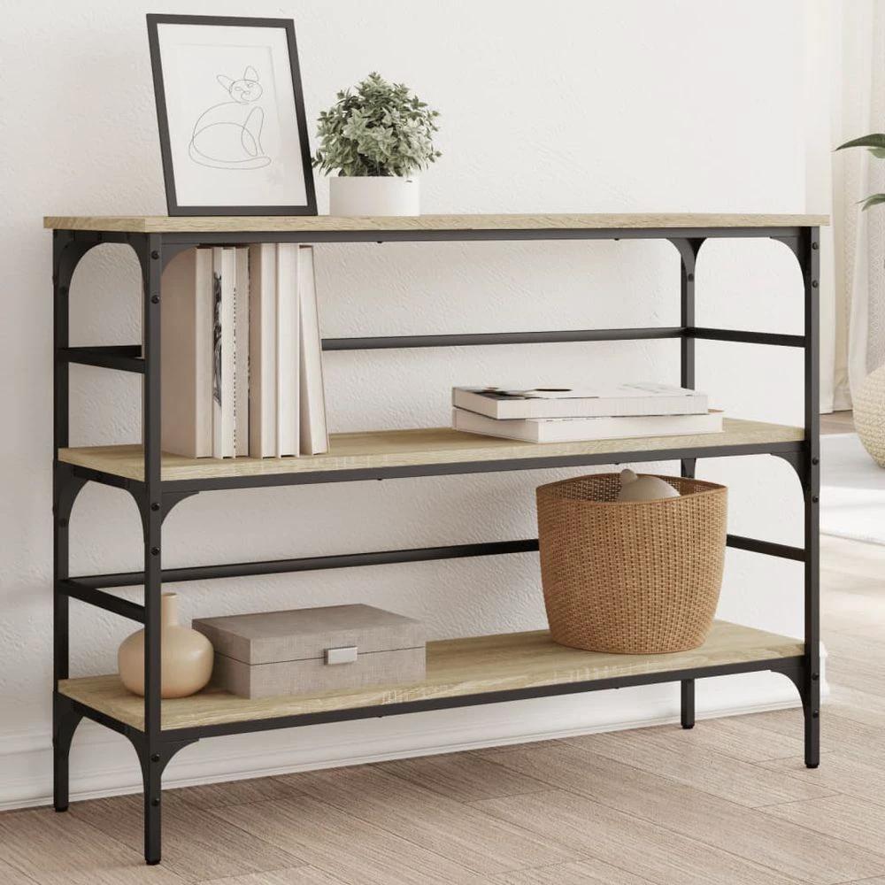 Console Table Black 100x32x75 cm vidaXL Engineered Wood by vidaXL