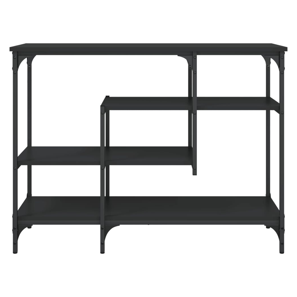 vidaXL Console Table with Shelves Black vidaXL 100x35x75 cm - Uncategorized Console Table