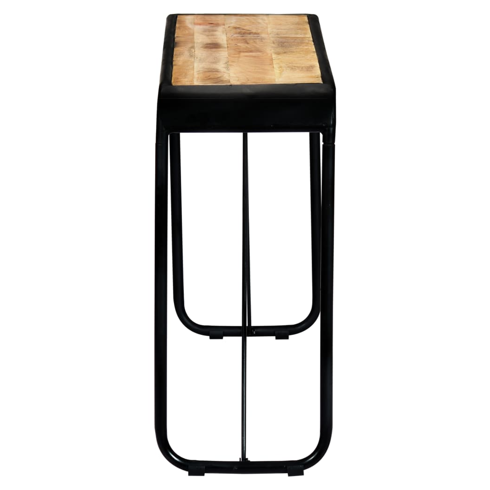 vidaXL Console Table 140x35x76 cm vidaXL Solid Rough Mango Wood - Uncategorized Console Table