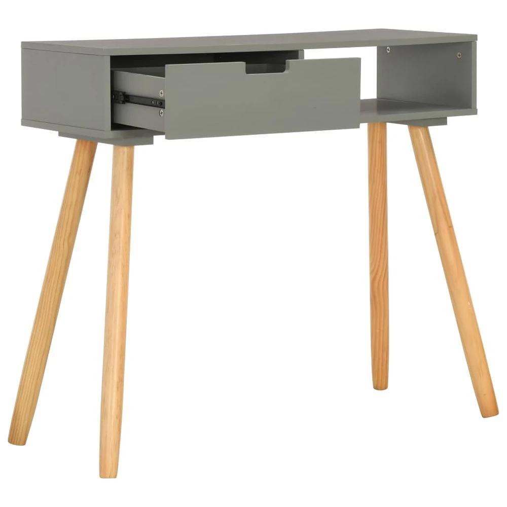 vidaXL Console Table Grey 80x30x72 cm vidaXL Solid Pinewood - Uncategorized Console Table