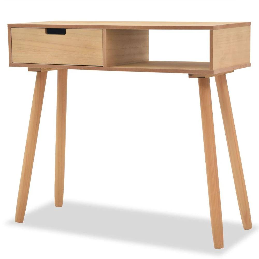 vidaXL Console Table Grey 80x30x72 cm vidaXL Solid Pinewood - Uncategorized Console Table