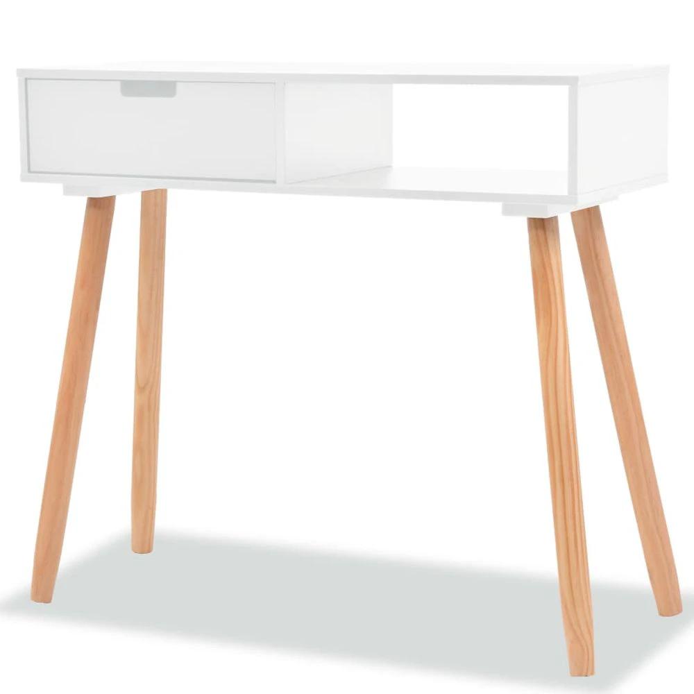 vidaXL Console Table Grey 80x30x72 cm vidaXL Solid Pinewood - Uncategorized Console Table