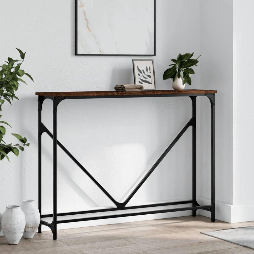vidaXL Console Table Black 102x22.5x75 cm vidaXL Engineered Wood - Uncategorized Console Table