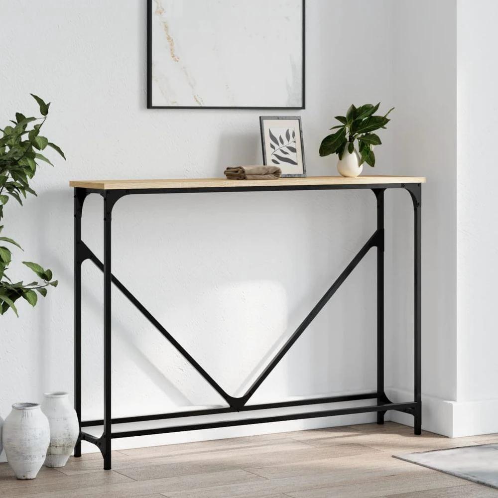 vidaXL Console Table Black 102x22.5x75 cm vidaXL Engineered Wood - Uncategorized Console Table
