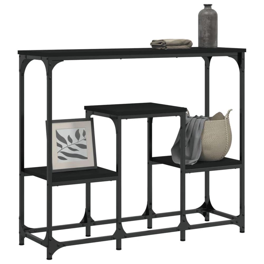 vidaXL Console Table Black 89.5x28x76 cm vidaXL Engineered Wood - Uncategorized Console Table