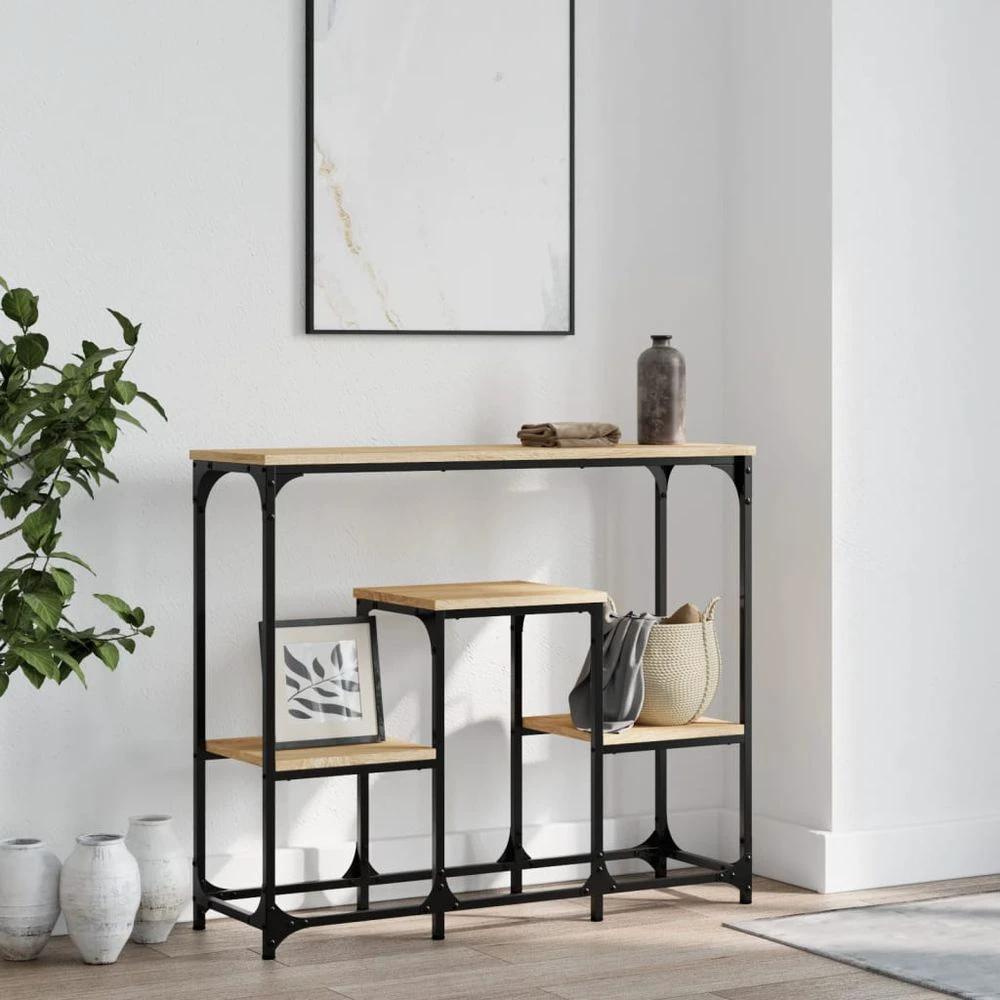 vidaXL Console Table Black 89.5x28x76 cm vidaXL Engineered Wood - Uncategorized Console Table