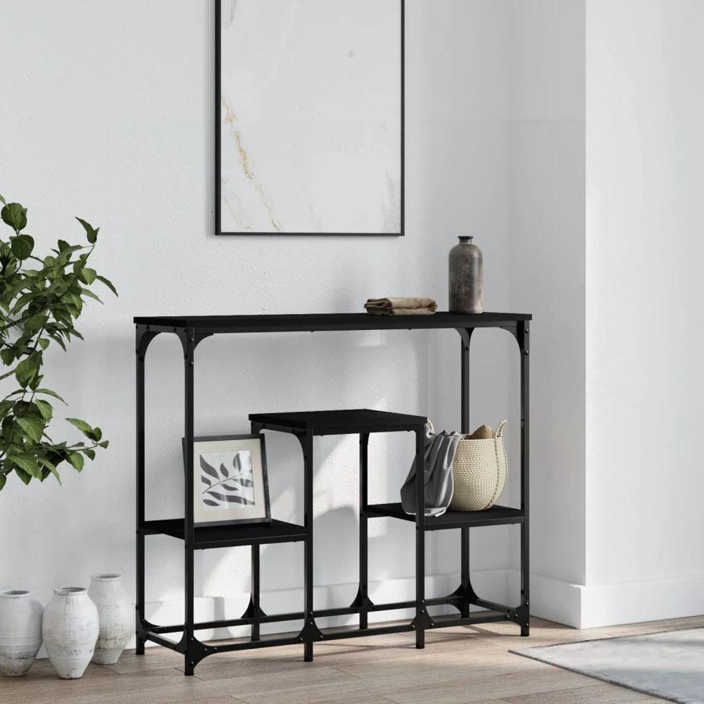 vidaXL Console Table Black 89.5x28x76 cm vidaXL Engineered Wood - Uncategorized Console Table