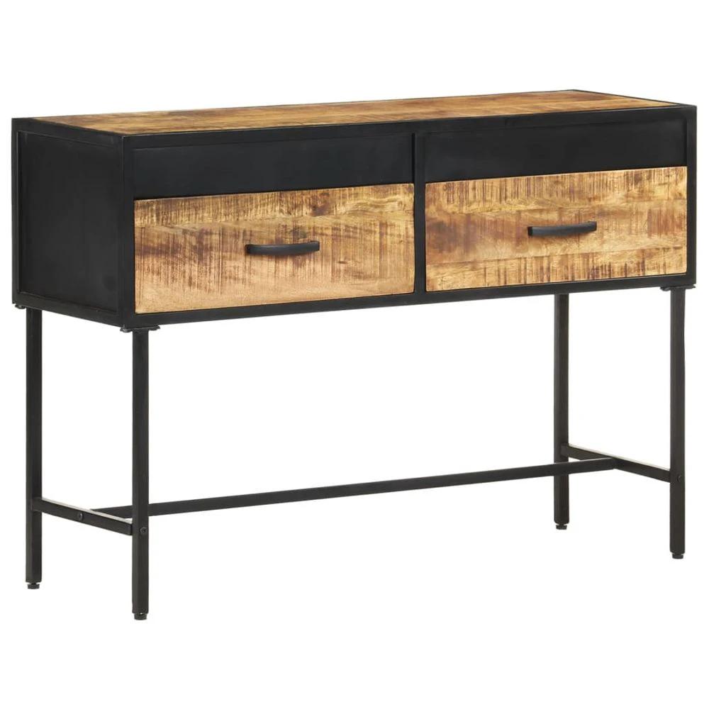 Console Table 110x35x75 cm vidaXL Rough Mango Wood by vidaXL